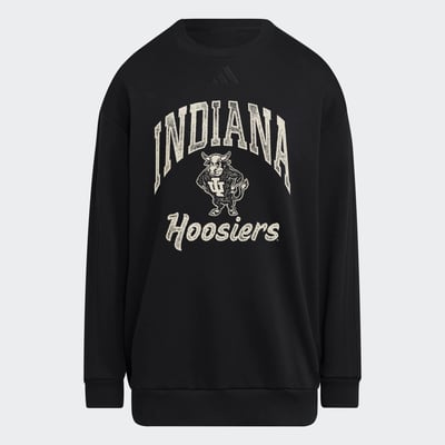  Indiana Hoosiers adidas Women's Soft Lux Sweatshirt - Black