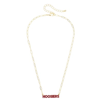 Indiana Hoosiers CANVAS Style Women's Nameplate Necklace