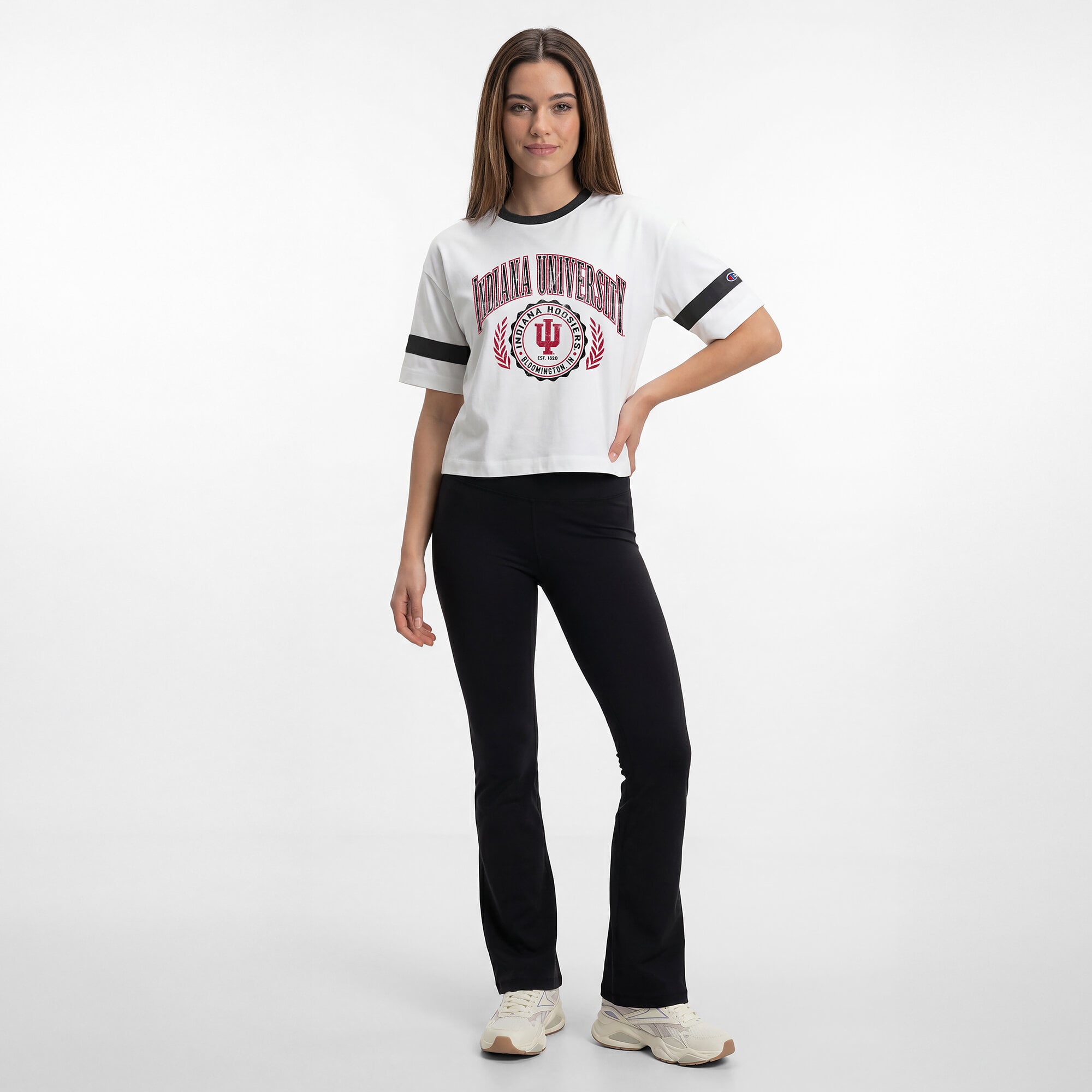Women's Champion White Indiana Hoosiers Retro Oversized T-Shirt