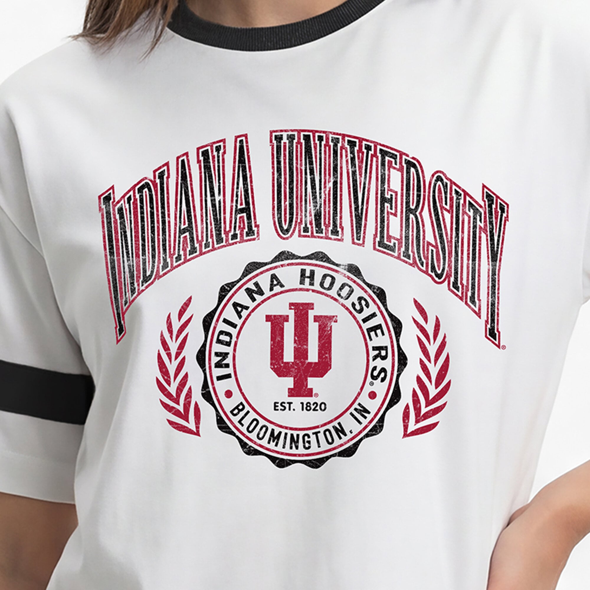 Women's Champion White Indiana Hoosiers Retro Oversized T-Shirt