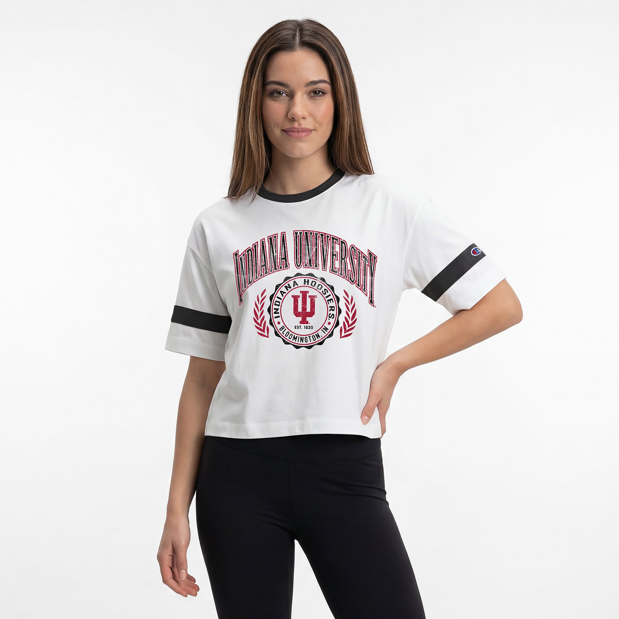 Women's Champion White Indiana Hoosiers Retro Oversized T-Shirt