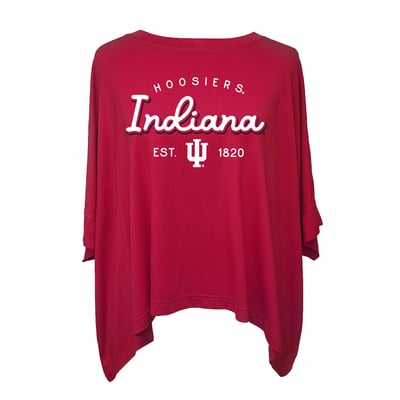 Indiana Hoosiers Flying Colors Apparel Women's Felicity Flowy T-Shirt - Crimson
