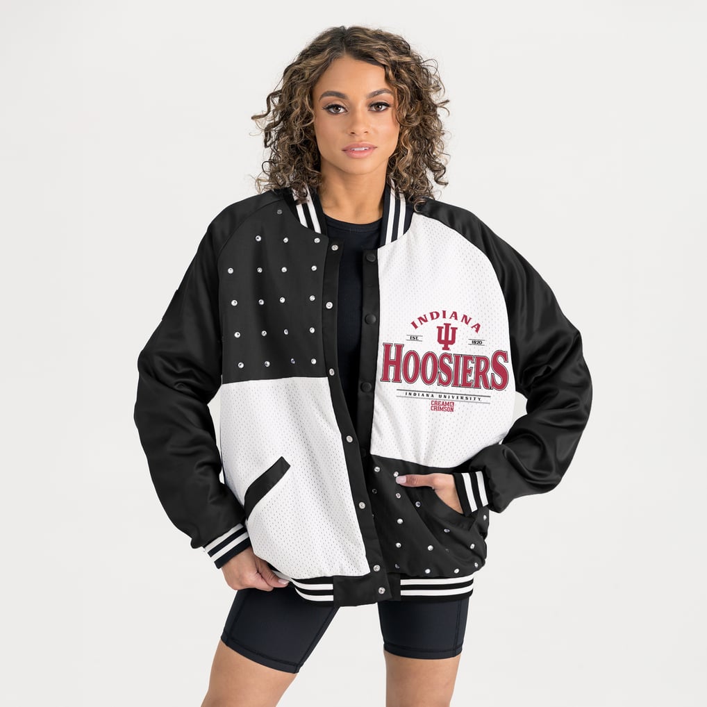 Women's Gameday Couture Black Indiana Hoosiers Oversized Inner Drive ...