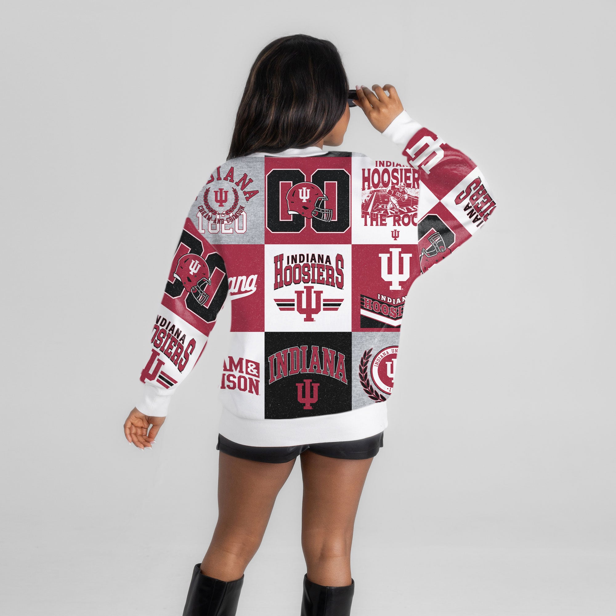 Pull à manches longues patchwork « Highlight Reel » pour femme