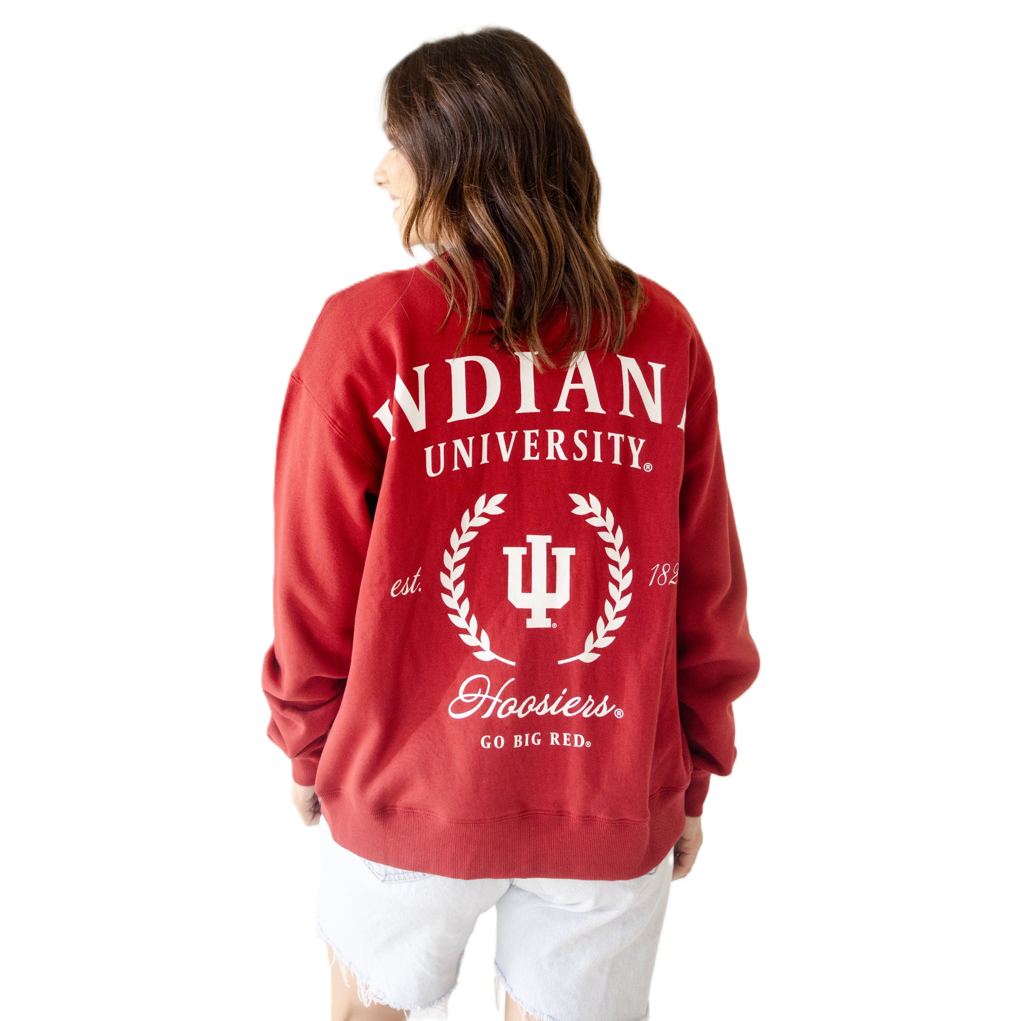 Gilet en polaire boutonné pour femme, modèle Crimson Indiana Hoosiers, les jours de match