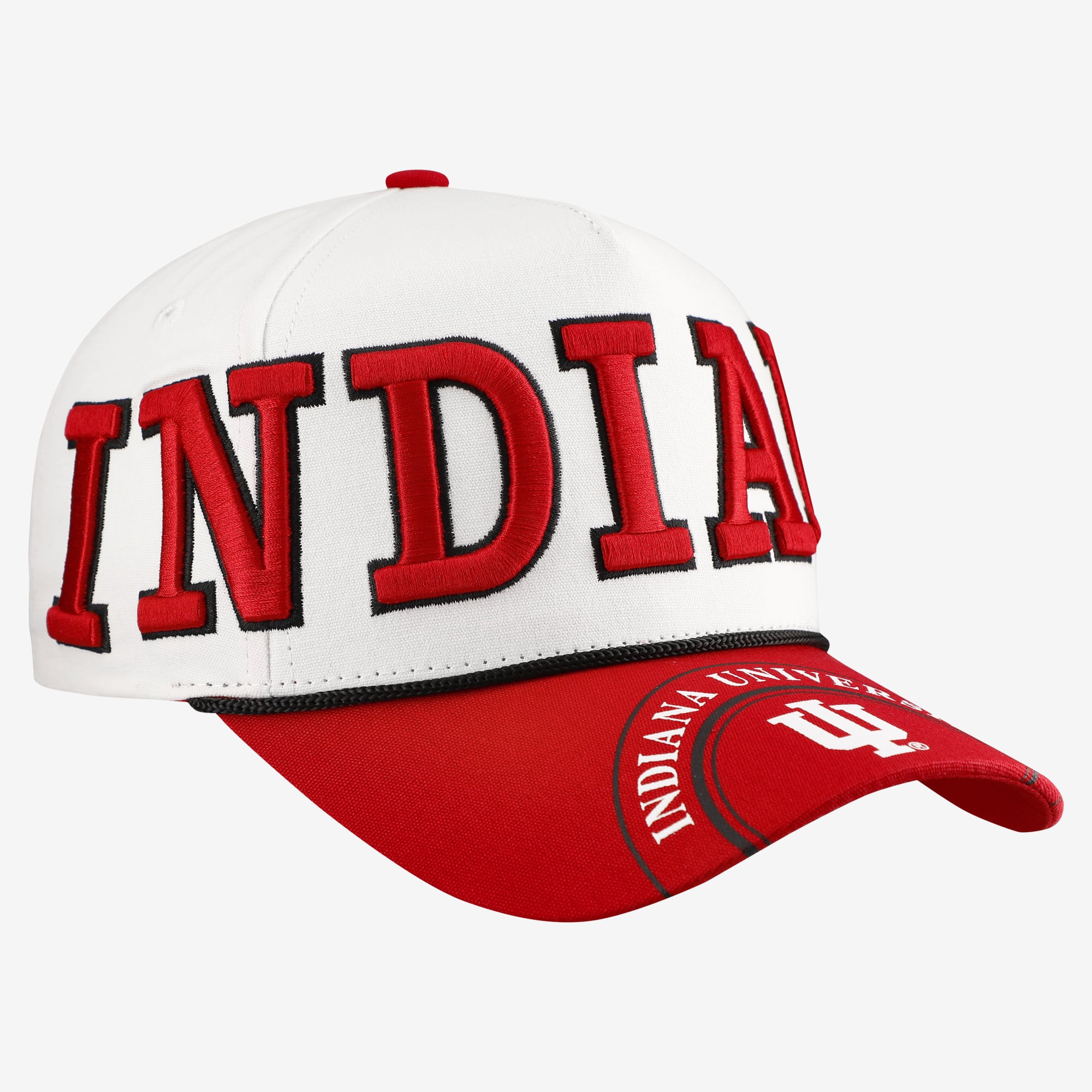 Women's Gameday Social White/Crimson Indiana Hoosiers Five-Panel Rope Away Adjustable Hat