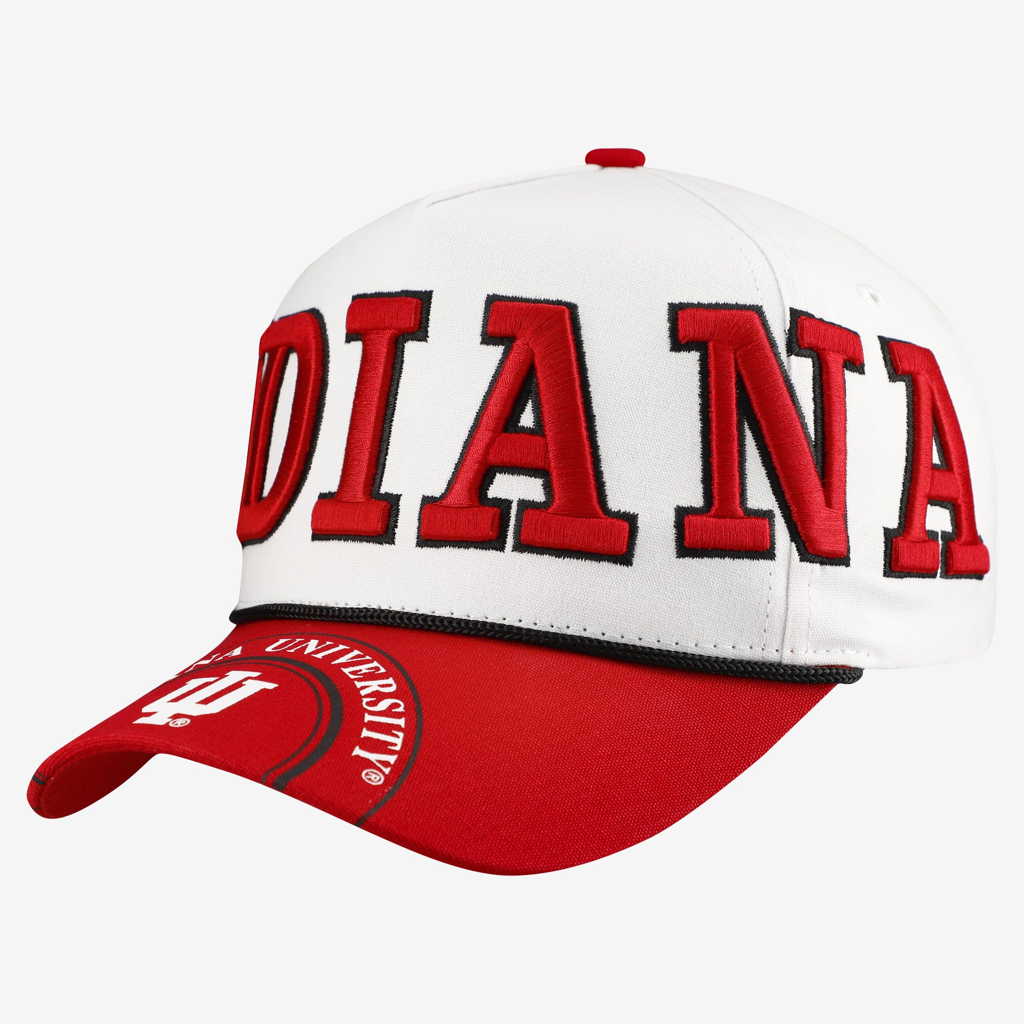 Women's Gameday Social White/Crimson Indiana Hoosiers Five-Panel Rope Away Adjustable Hat