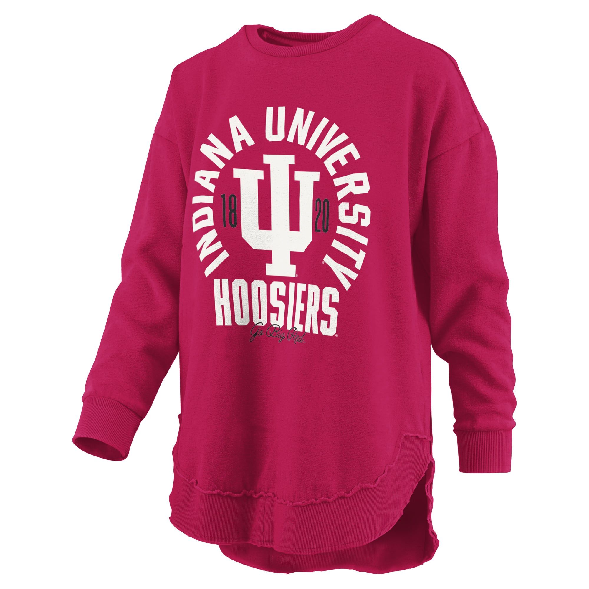 Women's Pressbox Crimson Indiana Hoosiers Blitz Crewneck Sweatshirt