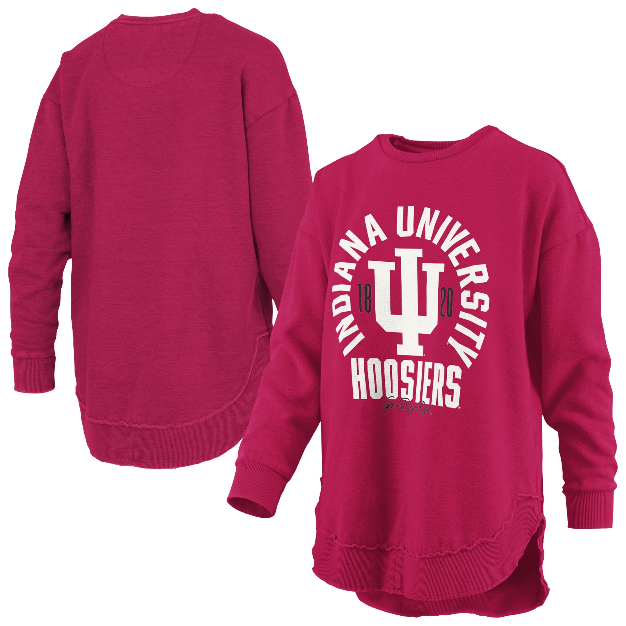 Sweat-shirt à col rond Pressbox Crimson Indiana Hoosiers Blitz pour femmes