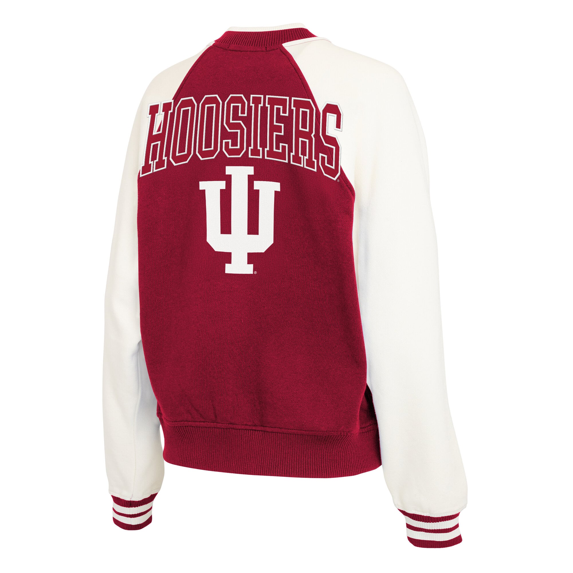 Veste raglan zippée intégrale Crimson Indiana Hoosiers de la marque WEAR by Erin Andrews pour femmes