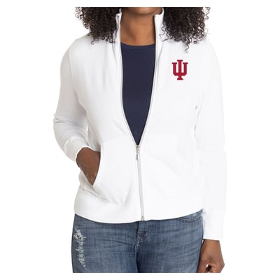 Indiana Hoosiers Women's Fallon Full-Zip Jacket - White