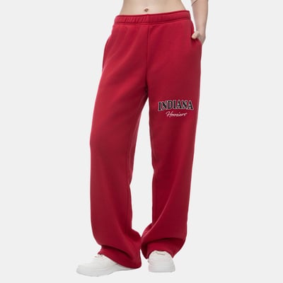  Indiana Hoosiers ZooZatz Women's Wordmark Fleece Sweatpants - Crimson