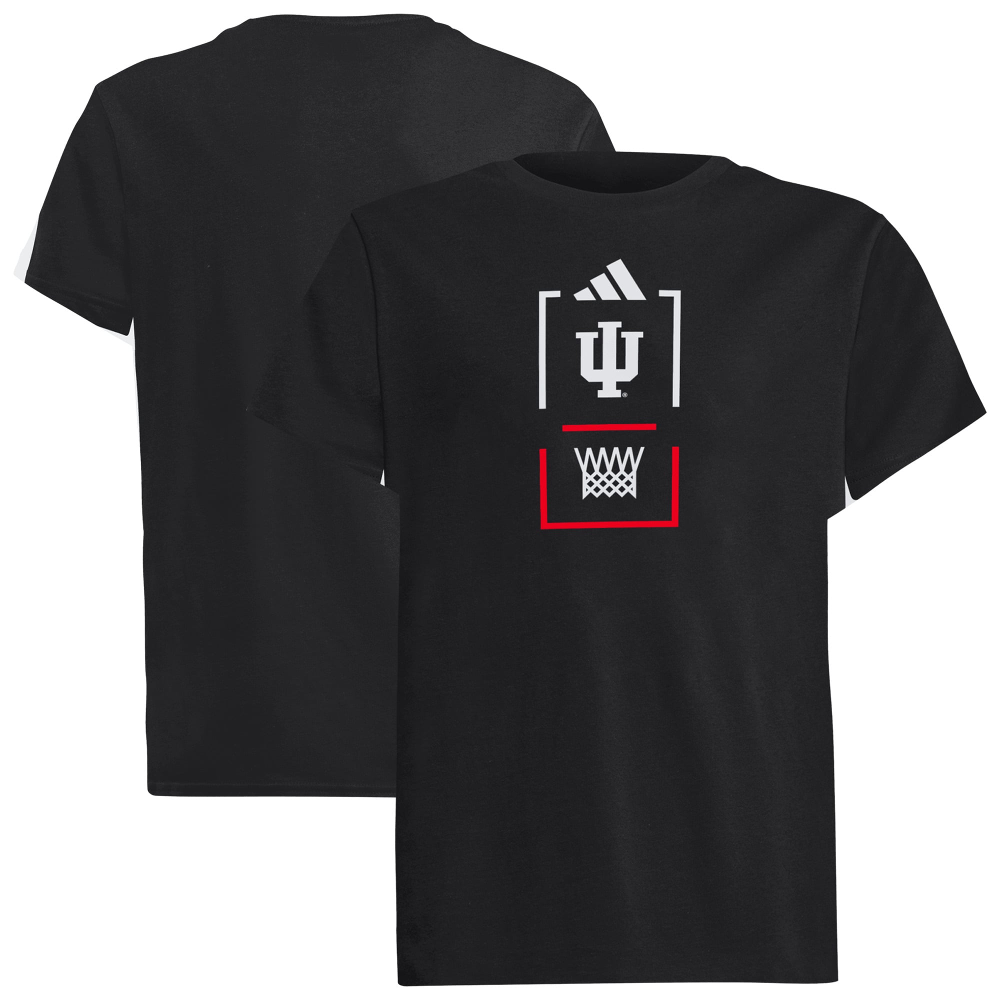T-shirt adidas noir pour jeunes Indiana Hoosiers Basketball Fresh