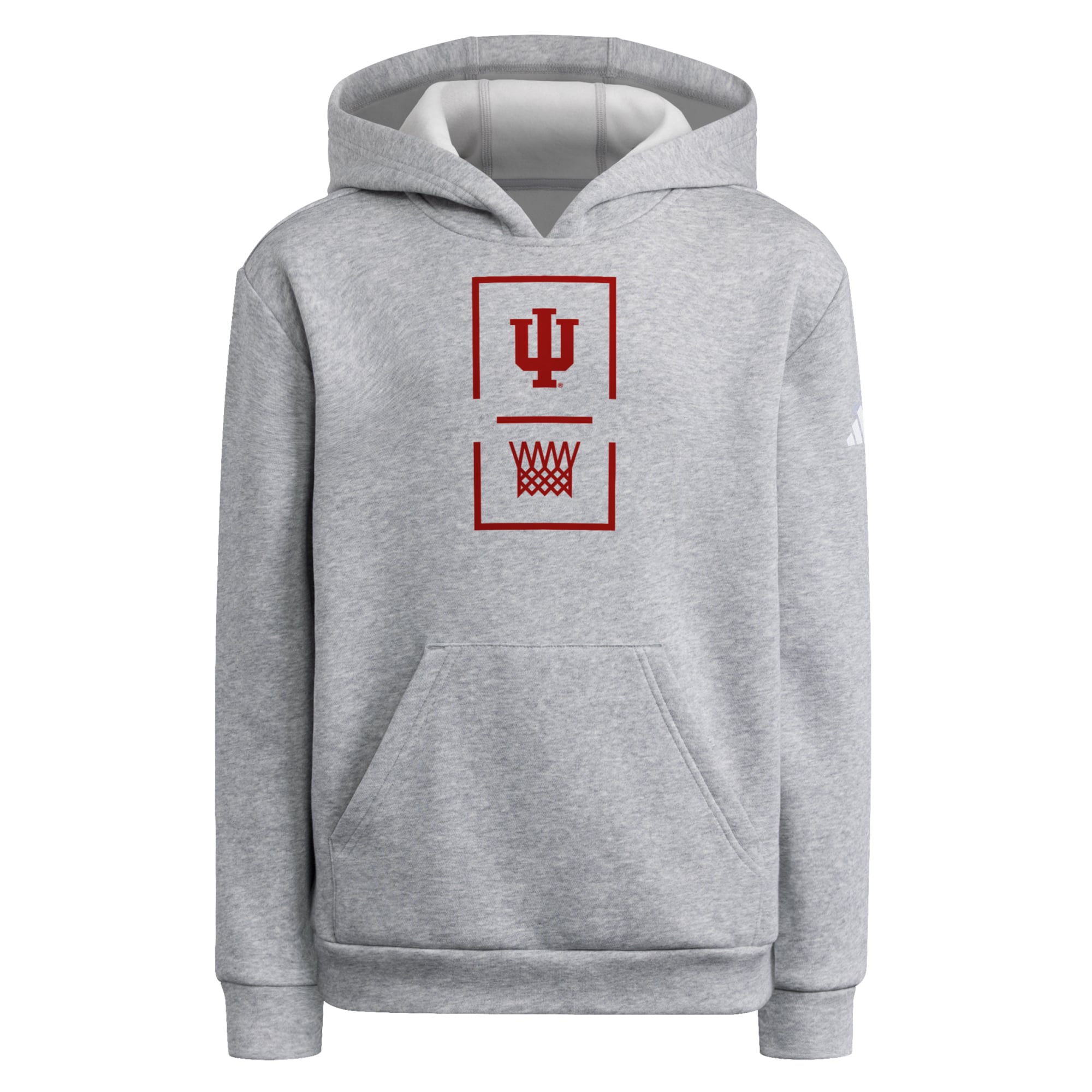 Sweat à capuche gris adidas Indiana Hoosiers pour jeunes