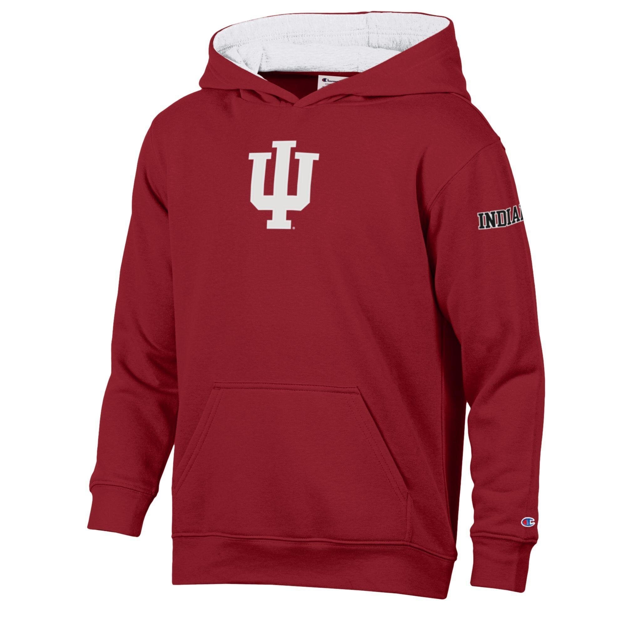 Youth Champion Heather Gray Indiana Hoosiers Fleece Hoodie