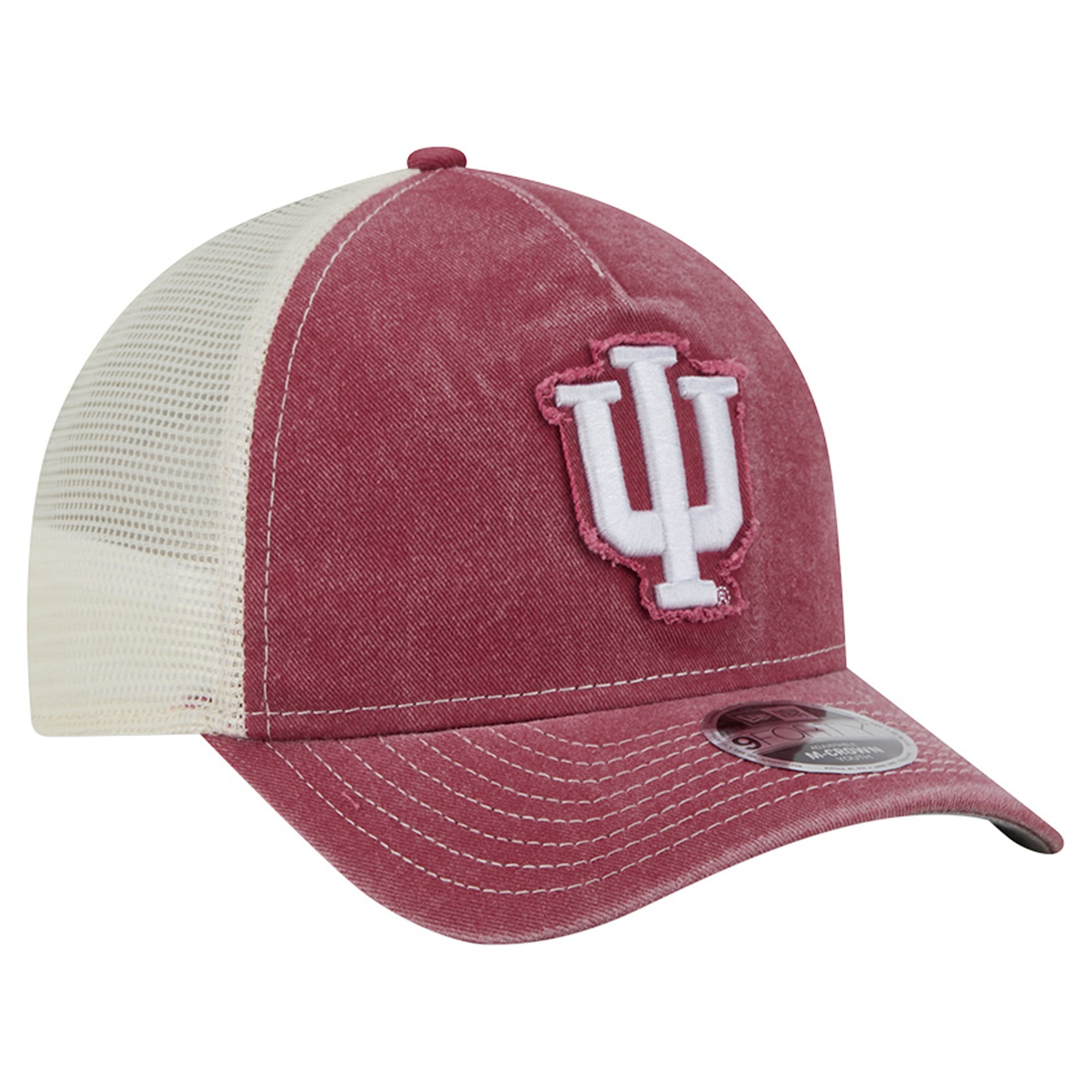 Youth New Era Crimson Indiana Hoosiers Retro A-Frame Adjustable Trucker Hat
