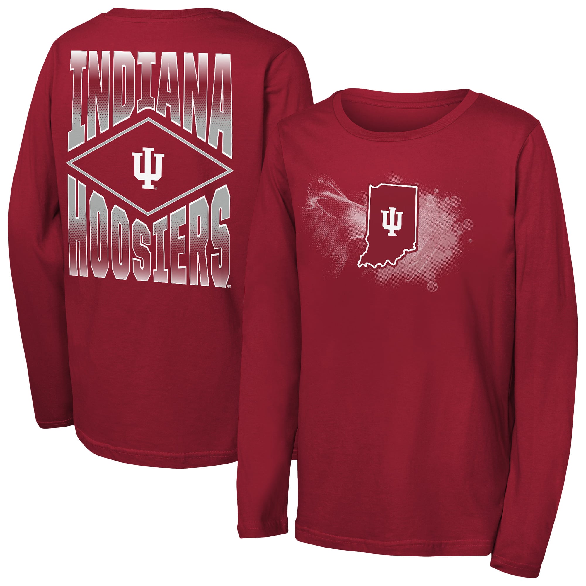 T-shirt à manches longues Youth Outerstuff Crimson Indiana Hoosiers Full Steam