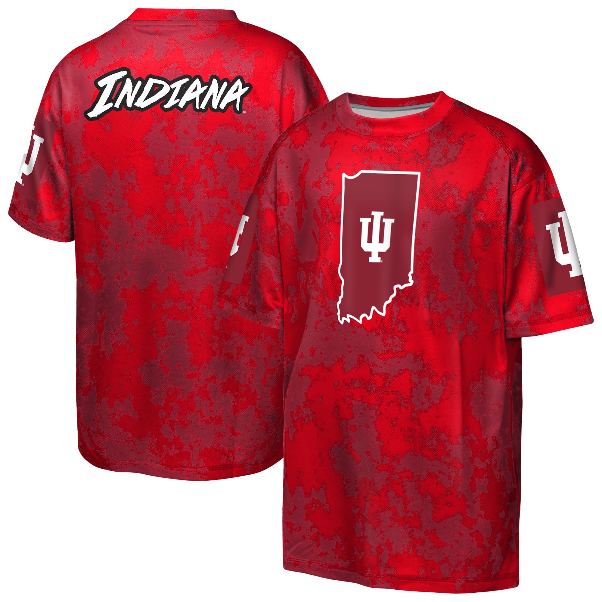 Youth Outerstuff  Crimson Indiana Hoosiers Off-Side Sublimated T-Shirt