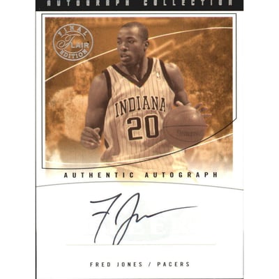 2003-04 Flair Final Edition Autograph Collection 100 #FJ Fred Jones