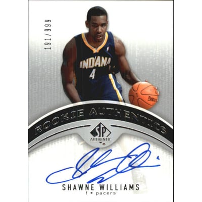 2006-07 SP Authentic #108 Shawne Williams AU RC