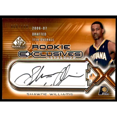 2006-07 SP Game Used Rookie Exclusive Autographs #WI Shawne Williams