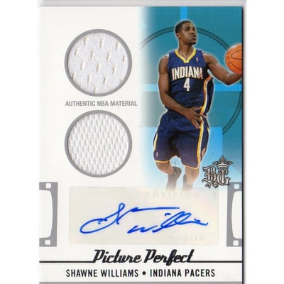 2006-07 Topps Big Game Picture Perfect Jerseys and Shorts Autographs #SWI Shawne Williams