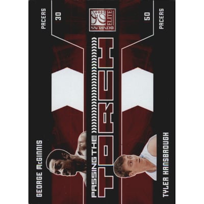 2009-10 Donruss Elite Passing the Torch Red #14 George McGinnis/Tyler Hansbrough