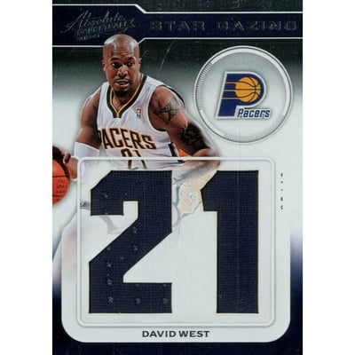 2012-13 Absolute Star Gazing Jersey Number Materials #19 David West/49
