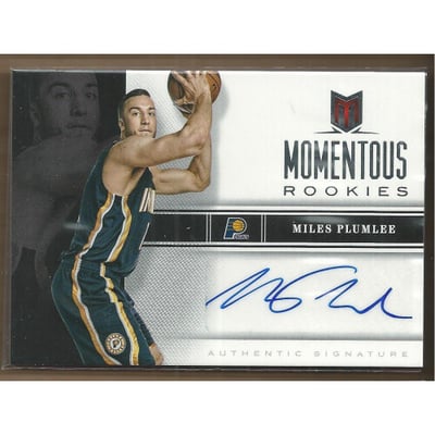 2012-13 Momentum Momentous Rookies Autographs #51 Miles Plumlee