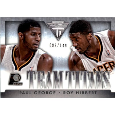 2013-14 Panini Titanium Team Titans #15 Paul George/Roy Hibbert