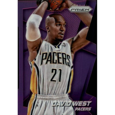 2014-15 Panini Prizm Prizms Purple Die Cut #21 David West