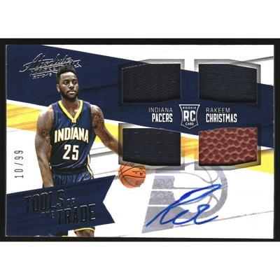 2015-16 Absolute Memorabilia Tools of the Trade Rookie Autograph Materials #TTJRC Rakeem Christmas