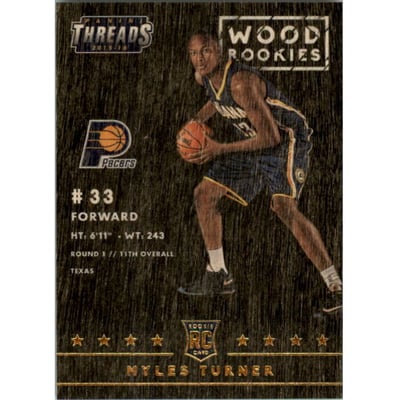 2015-16 Panini Threads #247 Myles Turner WOOD