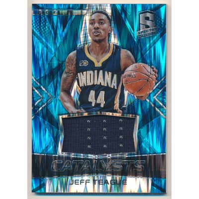 2016-17 Panini Spectra Catalysts Materials Neon Blue #15 Jeff Teague/99