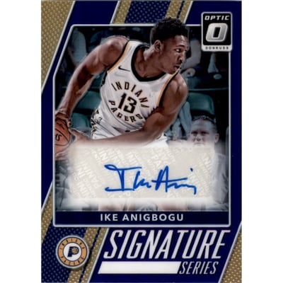 2017-18 Donruss Optic Signature Series Purple #10 Ike Anigbogu