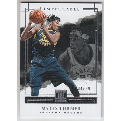 2017-18 Panini Impeccable #77 Myles Turner