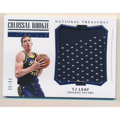 2017-18 Panini National Treasures Colossal Rookie Materials #14 TJ Leaf