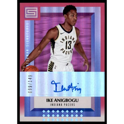 2017-18 Panini Status Freshman Signatures Pink #26 Ike Anigbogu
