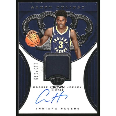 2018-19 Crown Royale Rookie Jersey Autographs #7 Aaron Holiday
