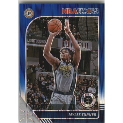 2019-20 Hoops Premium Stock Prizms Blue Flash #77 Myles Turner