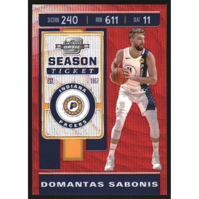 2019-20 Panini Contenders Optic Red Wave #57 Domantas Sabonis