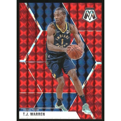 2019-20 Panini Mosaic Mosaic Choice Red Fusion #165 T.J. Warren