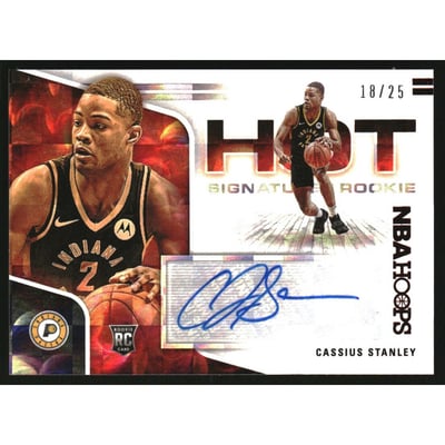 2020-21 Hoops Hot Signatures Rookies Red #10 Cassius Stanley