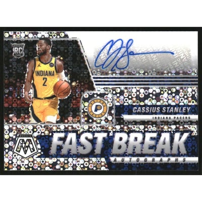 2020-21 Panini Mosaic Autographs Fast Break #64 Cassius Stanley