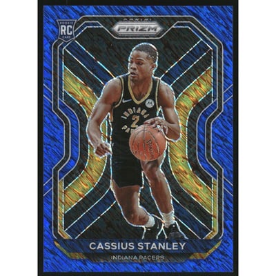 2020-21 Panini Prizm Prizms Blue Shimmer #285 Cassius Stanley