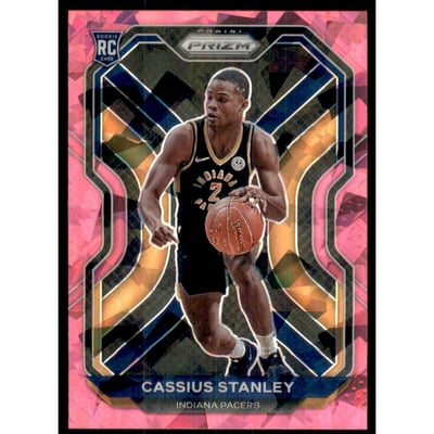 2020-21 Panini Prizm Prizms Pink Ice #285 Cassius Stanley