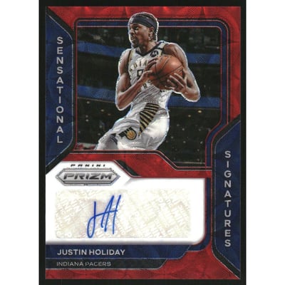 2020-21 Panini Prizm Sensational Signatures Prizms Choice #33 Justin Holiday