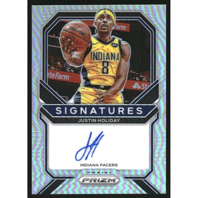 2020-21 Panini Prizm Signatures Prizms Silver #8 Justin Holiday