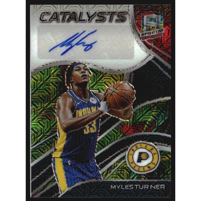 2020-21 Panini Spectra Catalysts Signatures Meta #8 Myles Turner