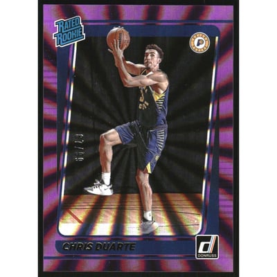 2021-22 Donruss Holo Purple Laser #223 Chris Duarte RR